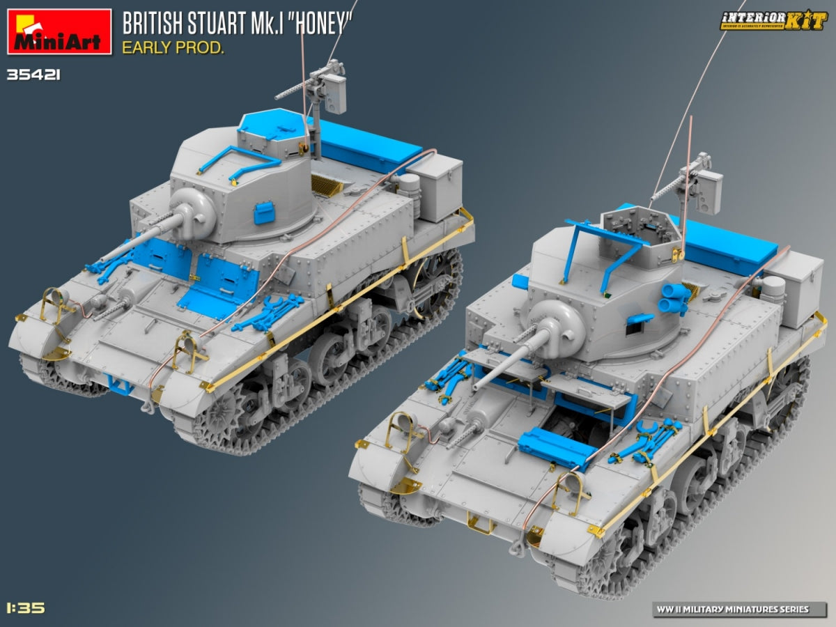 MiniArt 35421 BRITISH STUART MK.I HONEY EARLY PROD. KIT D&amp;#39;INTÉRIEUR 1/35 – image 4