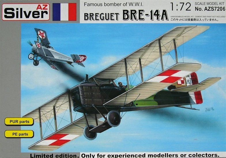 Maquette AZS7206 Breguet Bre-14A (Pologne, République tchèque, France) au 1/72