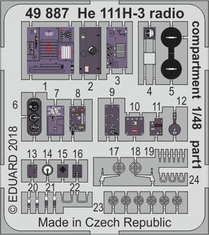 Eduard 49887 He 111H-3 compartiment radio ICM 1/48