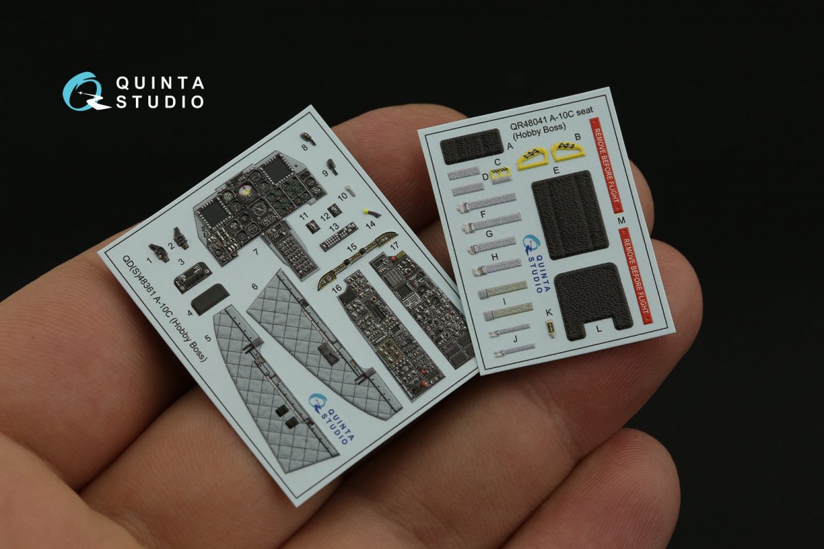 Intérieur imprimé en 3D et coloré sur papier décalcomanie Quinta Studio QD48361 A-10C (Hobby Boss) 1/48 – Bild 2