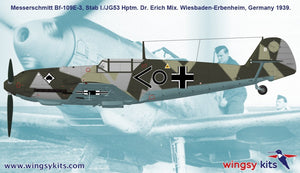 Maquette Wingsy D5-08 Chasseur allemand de la Seconde Guerre mondiale MESSERSCHMITT Bf 109 E-3 1/48 – Bild 16