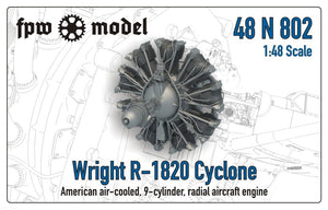 Maquette FPW 48N802 Wright R-1820 Cyclone (Complète) 1/48