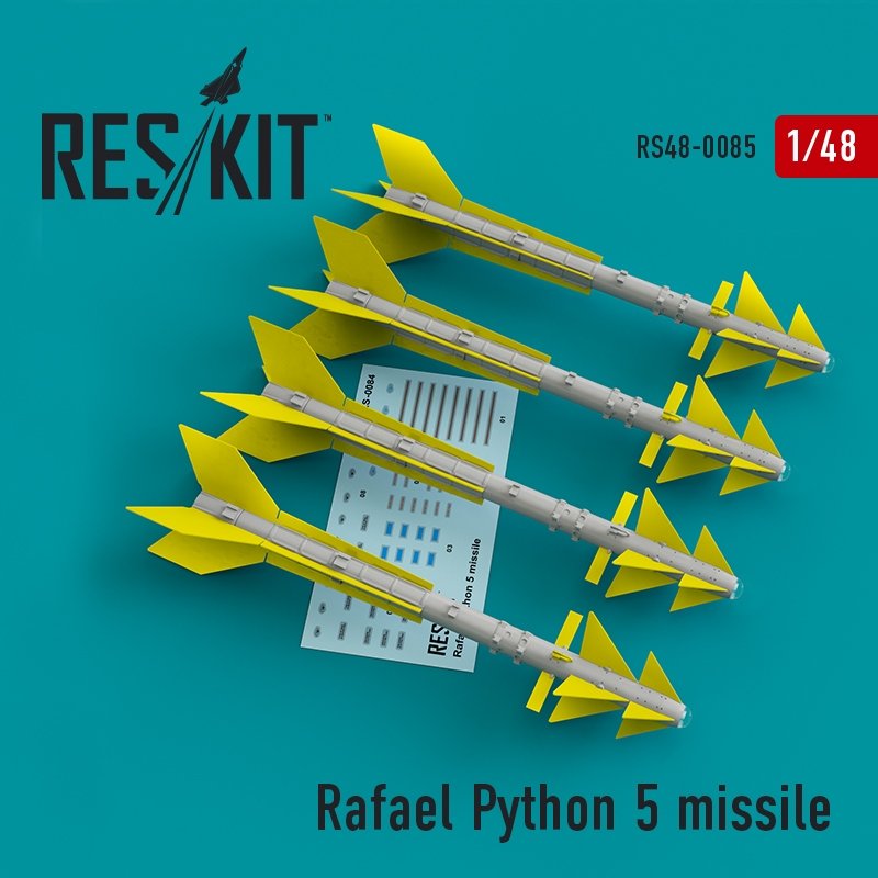 RESKIT RS48-0085 Missile Rafael Python 5 (4 pièces) 1/48