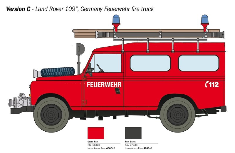 Italeri 3660 CAMION DE POMPIERS LAND ROVER 1/24 – immagine 5