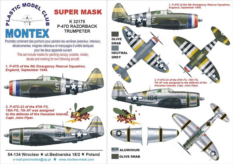 Montex K32175 P-47D RAZORBACK 1/32