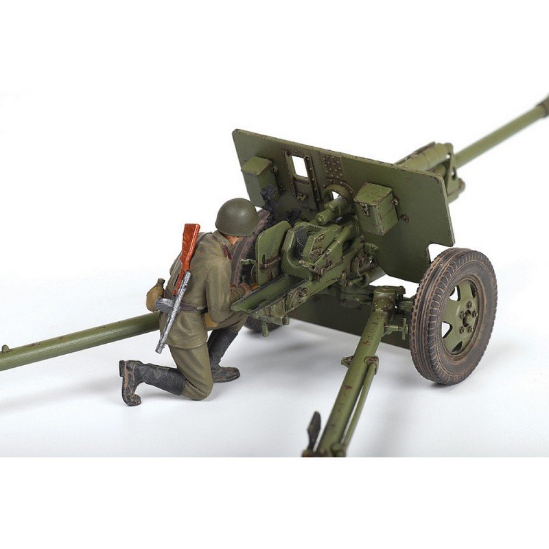Zvezda 3671 Canon antichar soviétique Zis-3 de 76 mm avec équipage, échelle 1/35 – image 4