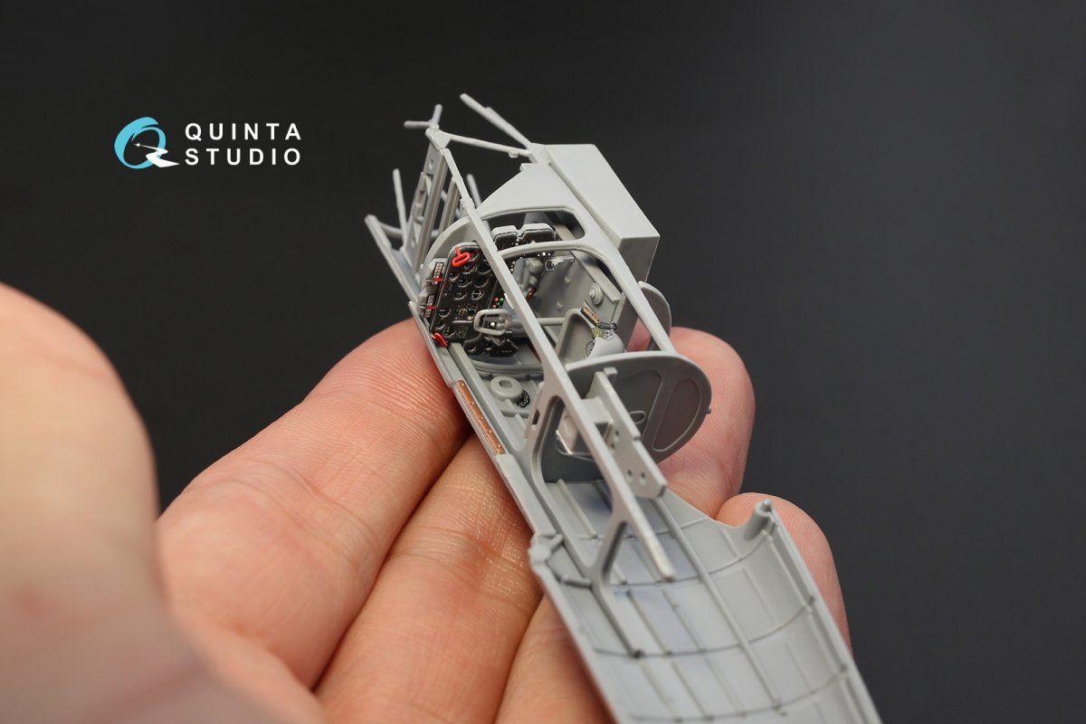 Intérieur imprimé en 3D et coloré sur papier décalcomanie Quinta Studio QD48066 La-5FN (pour kit Zvezda) 1/48 – Bild 5