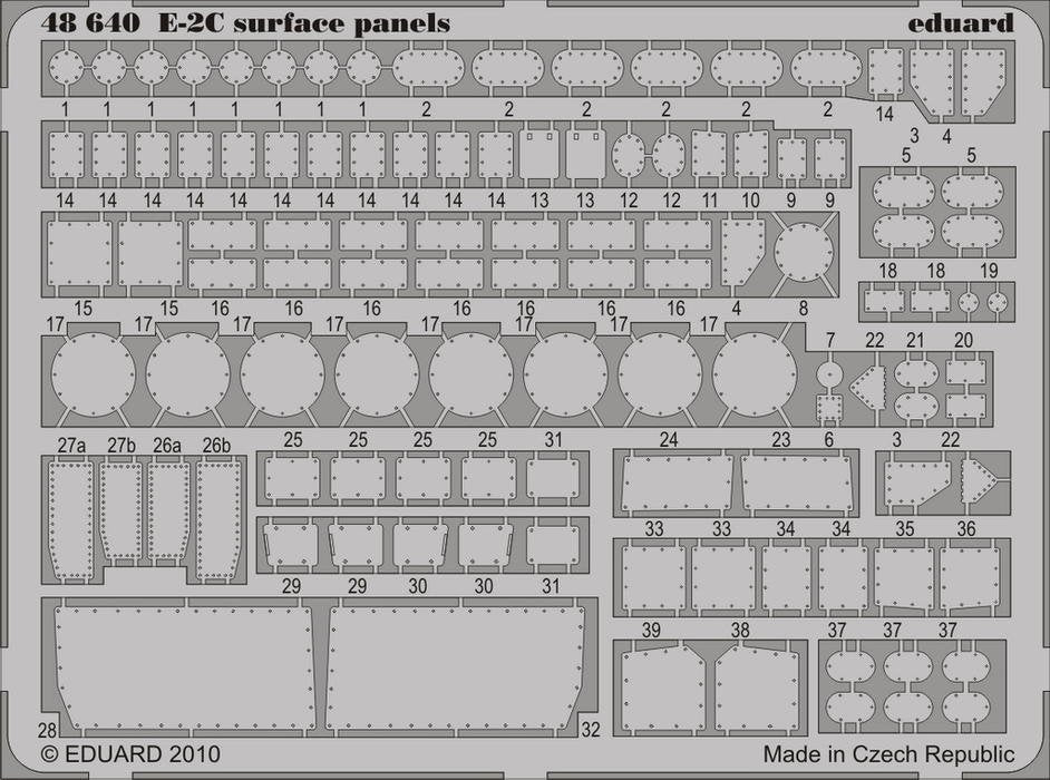 Panneaux de surface Eduard 48640 E-2C KINETIC (1/48)