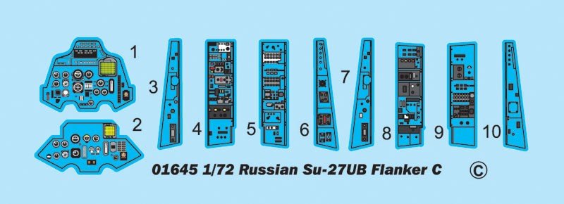 Trumpeter 01645 Chasseur russe Su-27UB Flanker C (1/72) – image 8