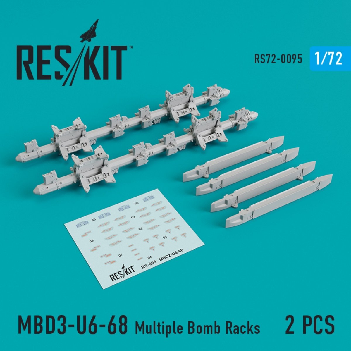 RESKIT RS72-0095 MBD3-U6-68 PORTE-BOMBES MULTIPLES (2 PIÈCES) 1/72 – Bild 2