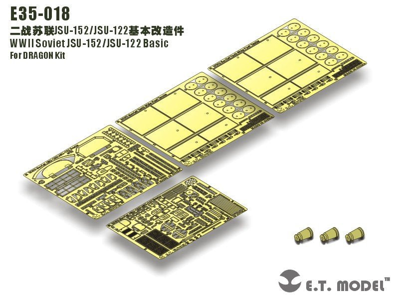 ET Model E35-018 WWII Soviet JSU-152/JSU-122 Basic (For DRAGON Kit) (1/35)