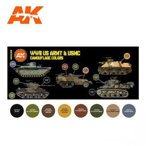 AK Interactive AK11668 3G Couleurs de camouflage de l&amp;#39;armée et du corps des Marines américains de la Seconde Guerre mondiale 8x17 ml – image 2