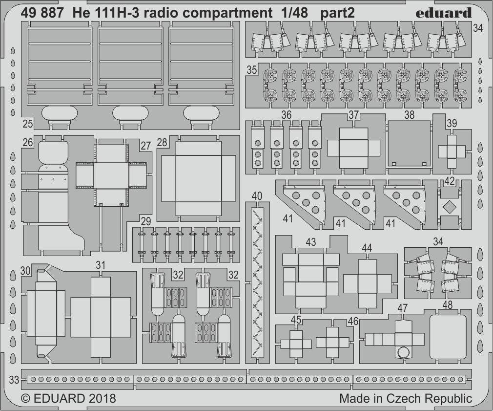 Eduard 49887 He 111H-3 compartiment radio ICM 1/48 – image 2