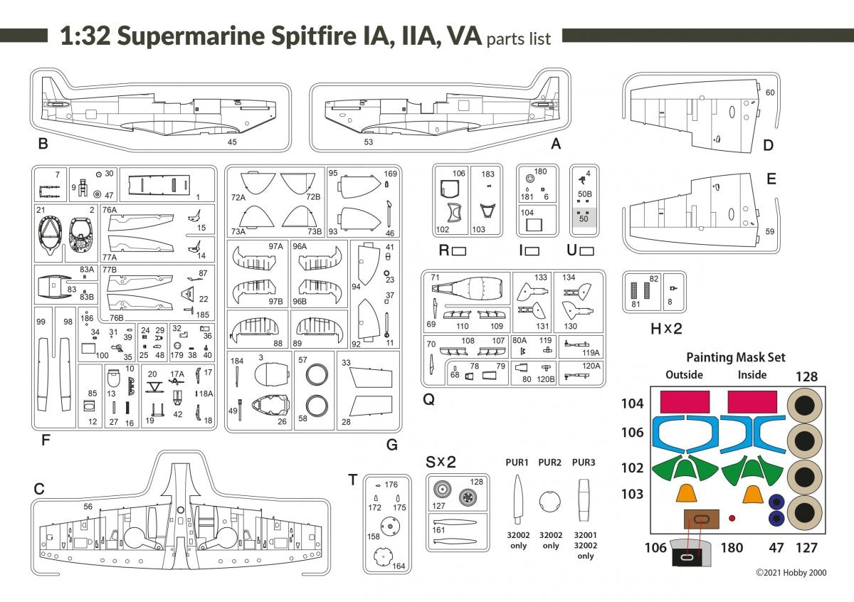 Hobby 2000 32001 Supermarine Spitfire IA 1/32 – immagine 2