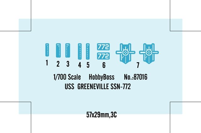 Hobby Boss 87016 SSN-772 USS Greenville 1/700 – image 4