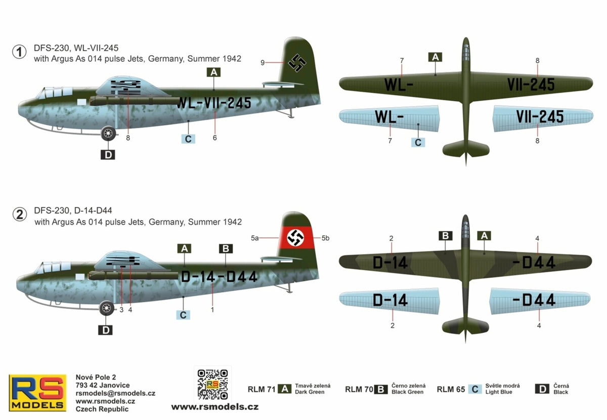 RS Models 94030 DFS-230 with Argus Pulse Jets 1/72 – image 2