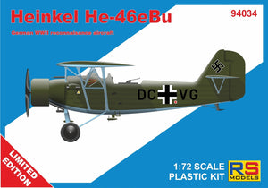 RS Models 94034 Heinkel He-46eBu German WWII Reconnaissance Aircraft 1/72