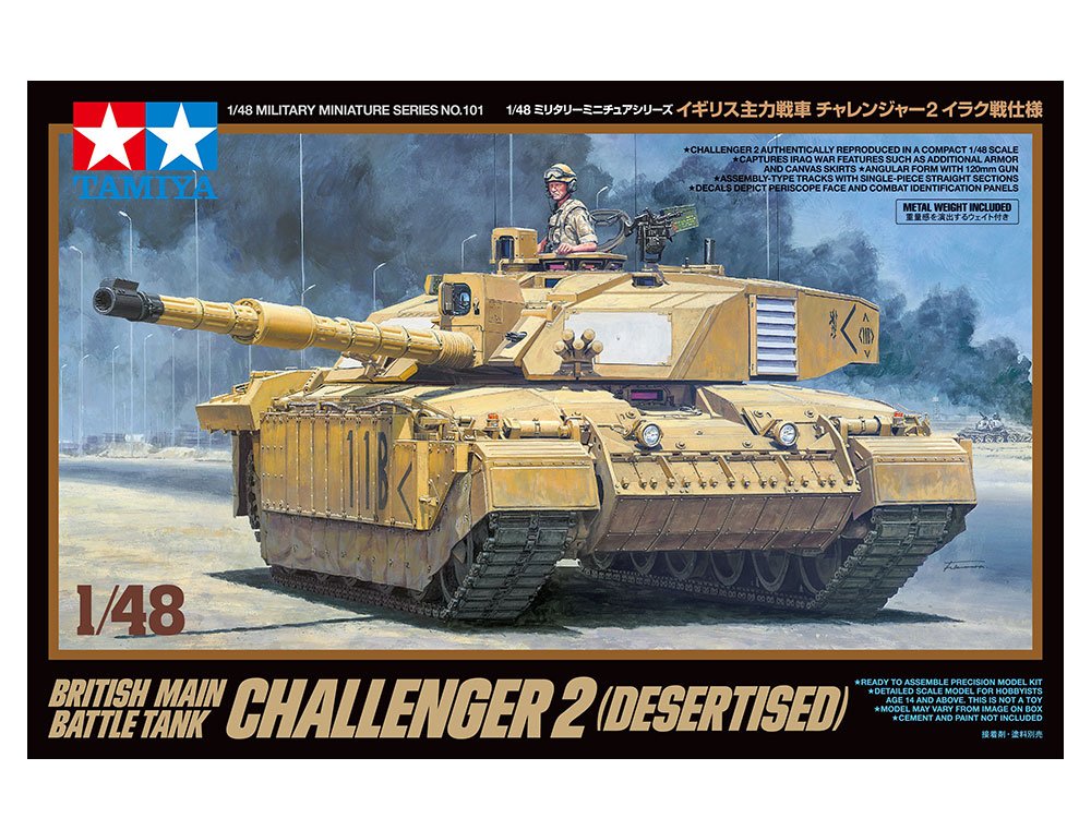 Tamiya 32601 Char de combat principal britannique Challenger 2 (déserté) 1/48