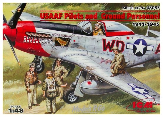 ICM 48083 Pilotes et personnel au sol de l&amp;#39;USAAF (1941-1945) (1/48)