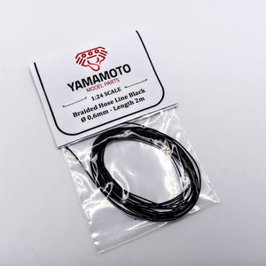 Tuyau tressé Yamamoto Model Parts YMPTUN75 Noir 0,6 mm 2 m 1/24
