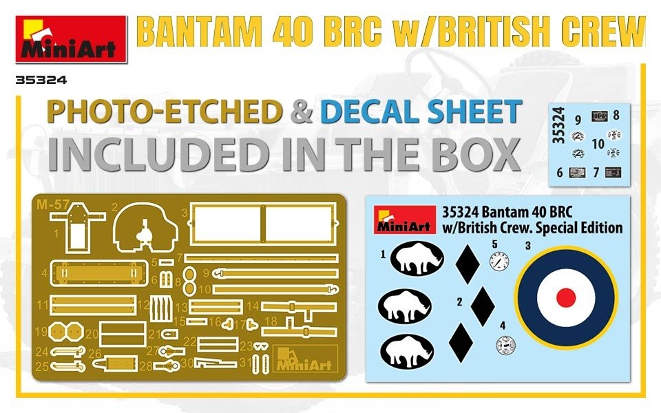 MiniArt 35324 BANTAM 40 BRC w/BRITISH CREW. SPECIAL EDITION 1/35 – zdjęcie 2