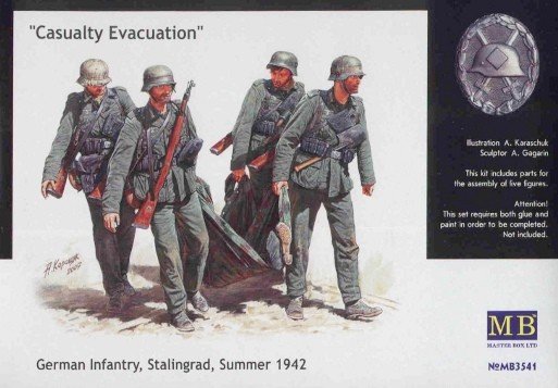 Master Box 3541 Casualty Evacuation, German Infantry Stalingrad (1/35)