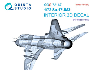 Quinta Studio QDS-72167 Su-17UM3 3D-Printed &amp;amp; coloured Interior on decal paper (Modelsvit) (small version) 1/72