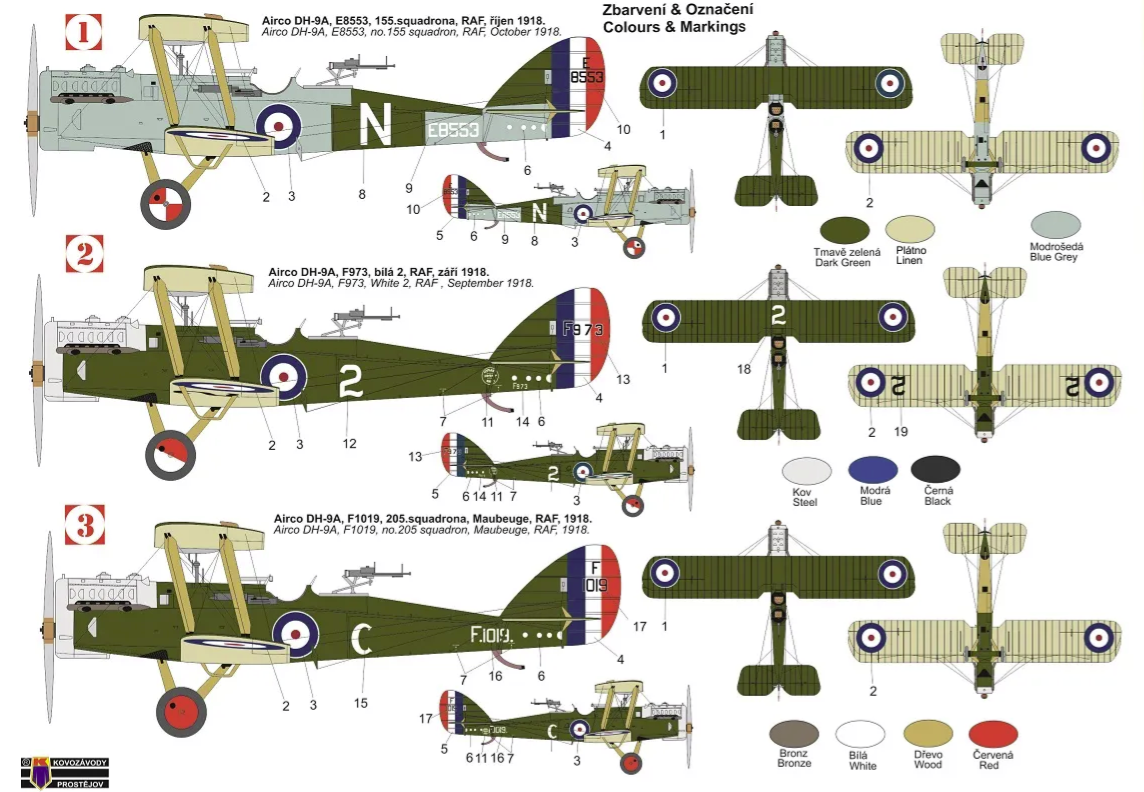 Kovozavody Prostejov KPM0310 Airco DH-9A « En guerre » 1/72 – Bild 2