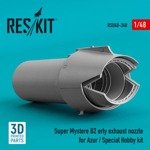 RESKIT RSU48-0348 SUPER MYSTERE B2 EARLY PHAUST NOZZLE FOR AZUR / SPECIAL HOBBY KIT (3D PRINTED) 1/48  – Bild 2