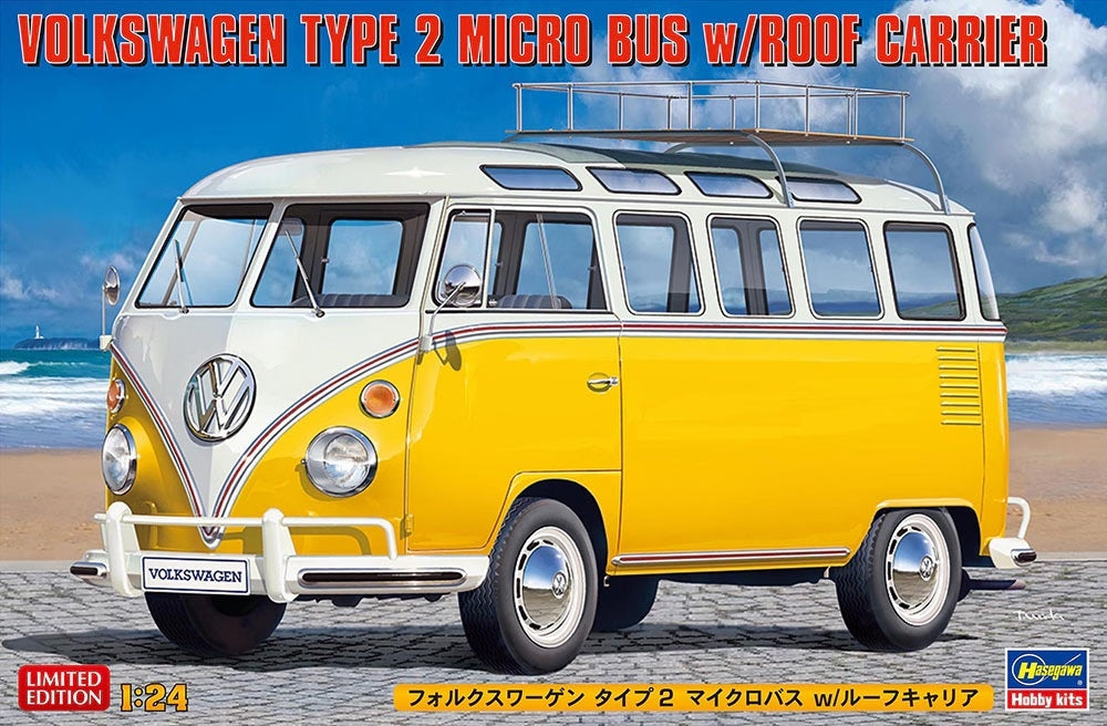 Hasegawa 20689 Volkswagen Type 2 Micro Bus avec porte-bagages de toit 1/24