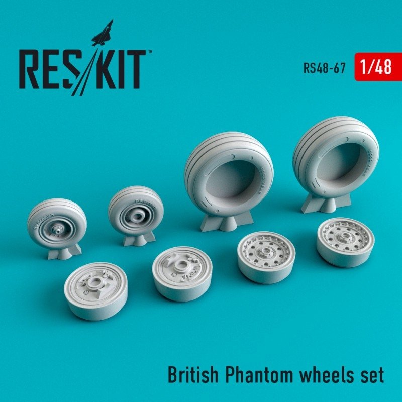 RESKIT RS48-0067 Jeu de roues British Phantom 1/48
