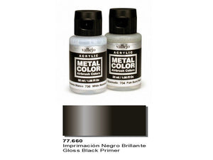 Vallejo 77660 Metal Color - Apprêt noir brillant 32 ml