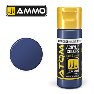 Ampoil Mig Jimenez 20108 ATOM COLOR Bleu de Prusse 20 ml