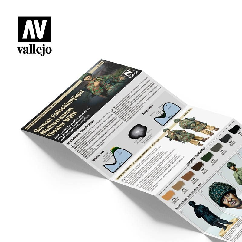 Vallejo 70188 Ensemble de théâtre méditerranéen allemand Fallschirmjäger de la Seconde Guerre mondiale, modèle couleur 8 x 17 ml – imagen 2