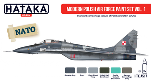Coffret de peinture Hataka HTK-AS17 Modern Polish Air Force vol. 1 (6x17ml)
