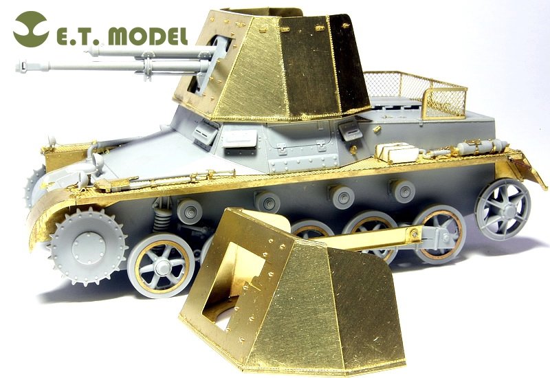ET Model E35-014 Plaques de blindage du compartiment de combat du Panzerjäger I allemand de la Seconde Guerre mondiale (version initiale) (pour DRAGON 6230) (1/35) – image 2