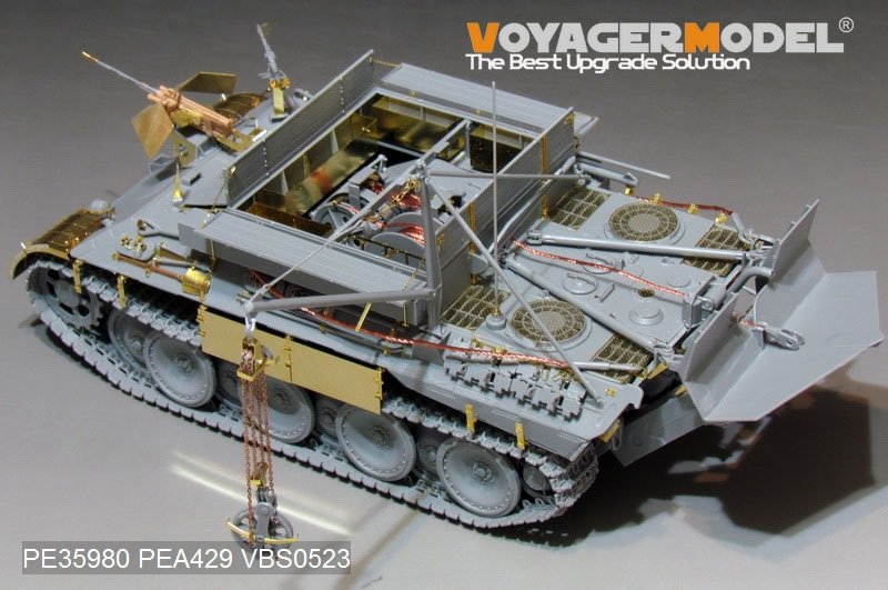 Maquette Voyager PE35980 Bergepanther Ausf.A allemand de la Seconde Guerre mondiale (type tardif, porte-outils Panther G) - Base pour TAKOM 2101 au 1/35 – Bild 9