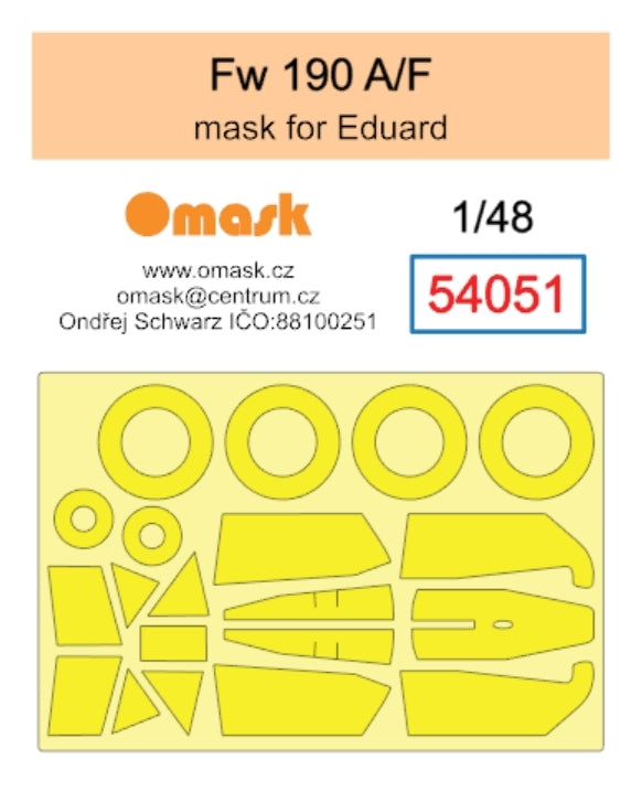 Masque Omask 54051 Fw 190 A/F (pour Eduard) 1/48