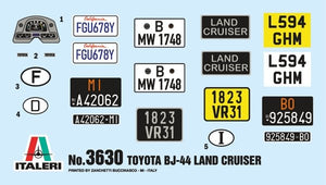 Italeri 3630 Toyota BJ44 Land Cruiser 1/24 – image 10