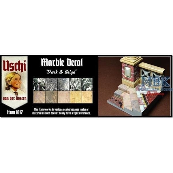 Uschi van der Rosten 1017 Marbel Autocollant Noir/Beige 1/35