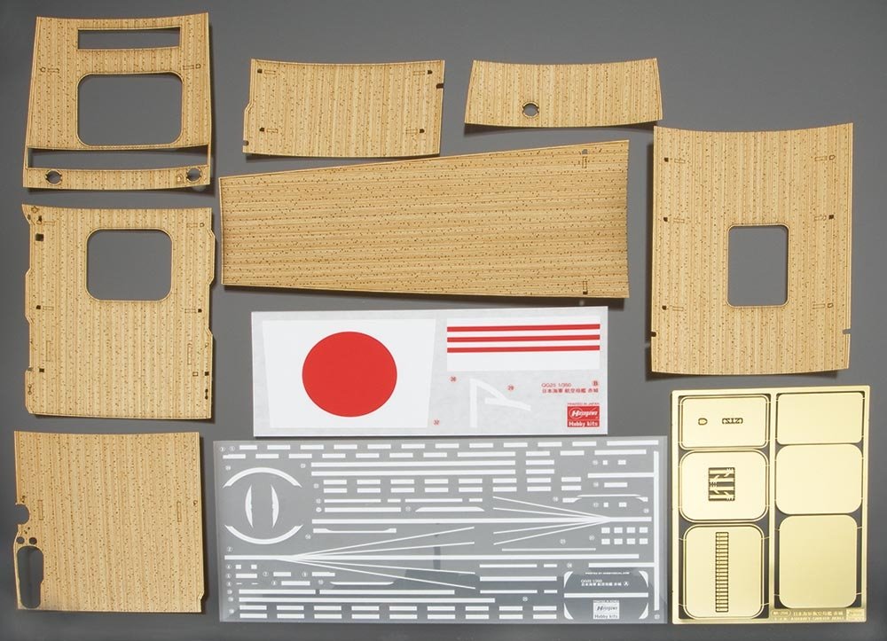 Hasegawa QG25 (72125) Pont en bois pour porte-avions Akagi (Maquette plastique) 1/350