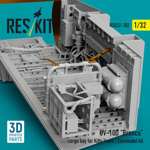 RESKIT RSU32-0102 Baie cargo OV-10D « Bronco » pour maquette Kitty Hawk/Zimimodel (impression 3D) 1/32 – image 3