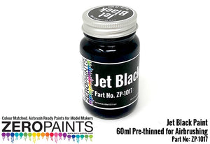 Peinture Zero Paints ZP-1017 Noir de jais (opaque) 60 ml