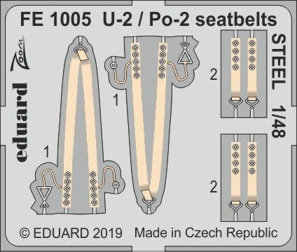 Ceintures de sécurité Eduard FE1005 U-2 / Po-2 en acier ICM 1/48