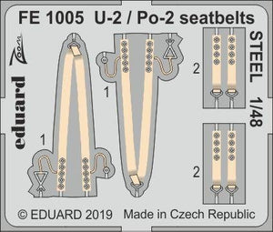 Ceintures de sécurité Eduard FE1005 U-2 / Po-2 en acier ICM 1/48
