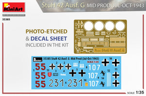MiniArt 35385 StuH 42 Ausf. G MID PRODUIT PAR JUILLET-OCTOBRE 1943 1/35 – immagine 2