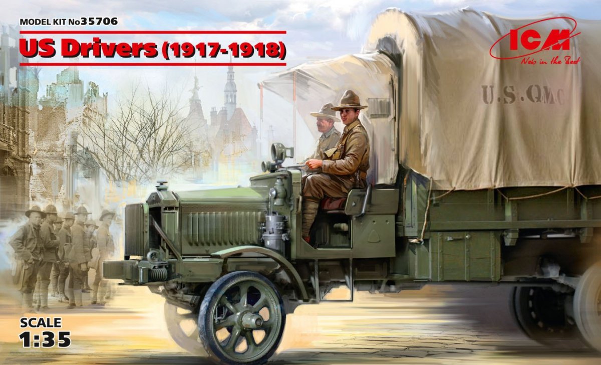 ICM 35706 Conducteurs américains (1917-1918) (2 figurines) 1/35