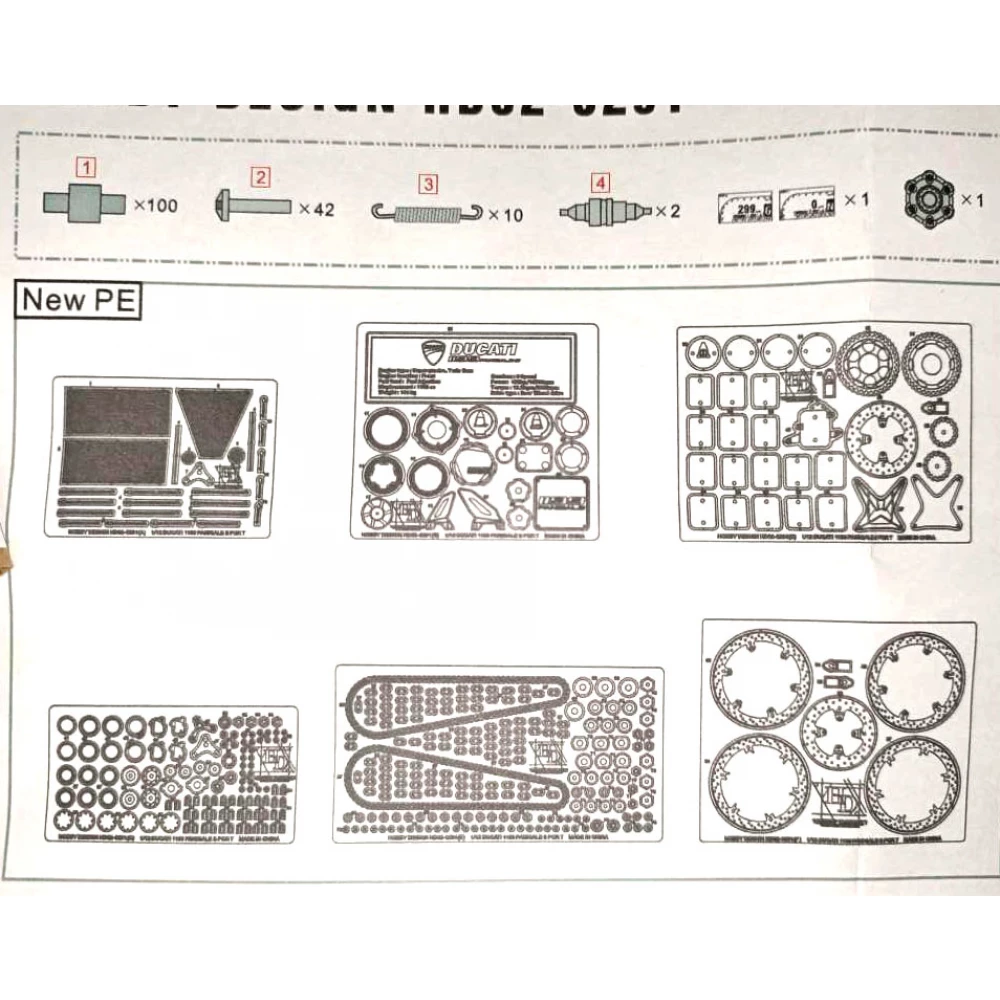 Hobby Design HD02-0291 Ducati 1199 Panigale S Detail-up Set for Tamiya kit 1/12