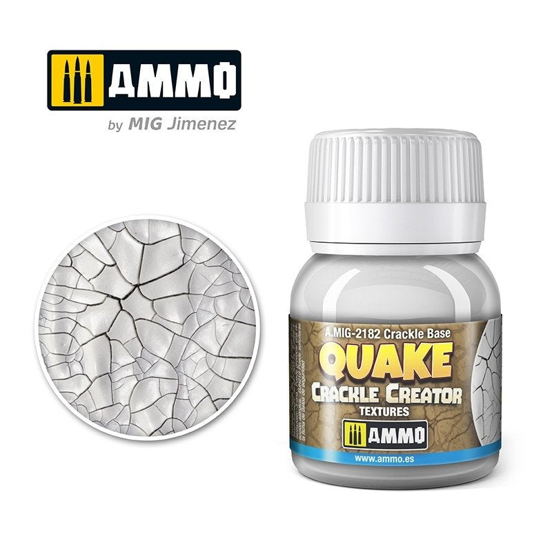 AMMO de Mig Jimenez 2182 QUAKE CRACCLE CREATOR TEXTURES Base craquelée 40 ml