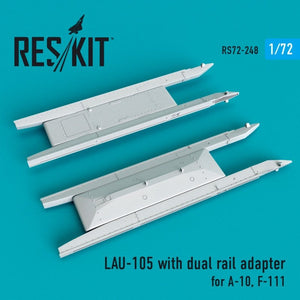 RESKIT RS72-0248 LAU-105 avec adaptateur double rail (2 pièces) 1/72